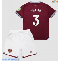 Camisa de time de futebol West Ham United Max Kilman #3 Replicas 1º Equipamento Infantil 2025-26 Manga Curta (+ Calças curtas)